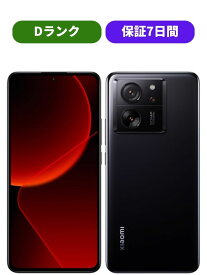 【訳あり品】Xiaomi 13T XIG04 ブラック SIMロック解除済 au 【保証7日間】 本体 白ロム CCコネクト