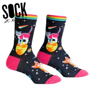 �_���������}���\������15%OFF�N�[�|���z�z�^�y���[���֑Ή��z�N���[�\�b�N�X �\�b�N�X ���f�B�[�X �C�� ���� �l�R ���� �L���L�� �ySpace Cats�z Sock It To Me[�\�b�N �C�b�g �g�D �~�[] �t ��
