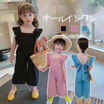 楽天市場】フリル リボン（オールインワン・サロペット｜キッズ 