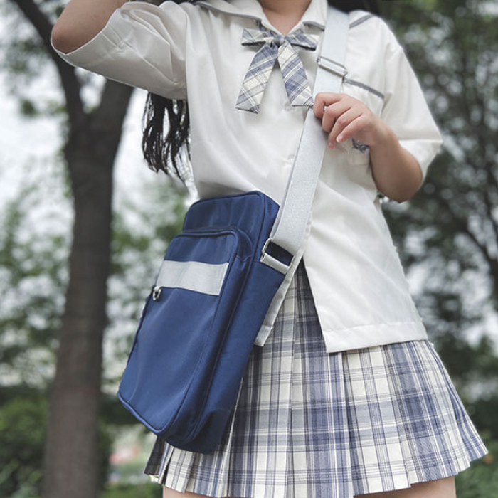 スクールバッグ ショルダー 女子 安い 小さめ バック 学生鞄 斜め掛け