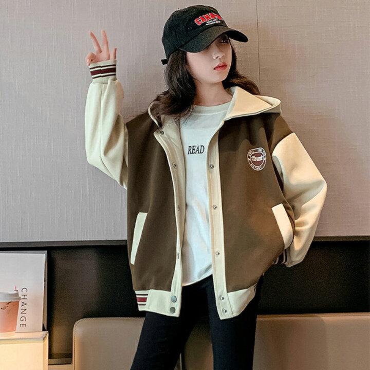 楽天市場】ジャンパー 子供服 フード付き野球服 ジャケット ジュニア 