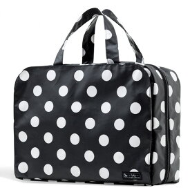 【新スクールアイテム特割フェア開催中】おむつポーチ・L (バッグタイプ) polka dot large(broadcloth・black)【オムツケース おむつ入れ おむつバッグ】(赤ちゃん ベビー 出産祝い男の子 女の子) 小学校