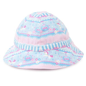 【ラスト!12%OFFクーポン】ベビー帽子 ハット レースチュールとメリーゴーランド(ライトブルー)(赤ちゃん ベビー 出産祝い女の子) 小学校