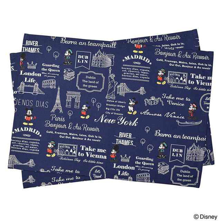 楽天市場 ディズニー ランチョンマット 25cm 35cm 2枚セット Mickey Mouse Let S Travel ミッキーマウス 子供用 ナフキン 小学校 幼稚園 給食 ランチクロス テーブル クロス 給食 ランチマット 入園準備 Colorful Candy Style Plus