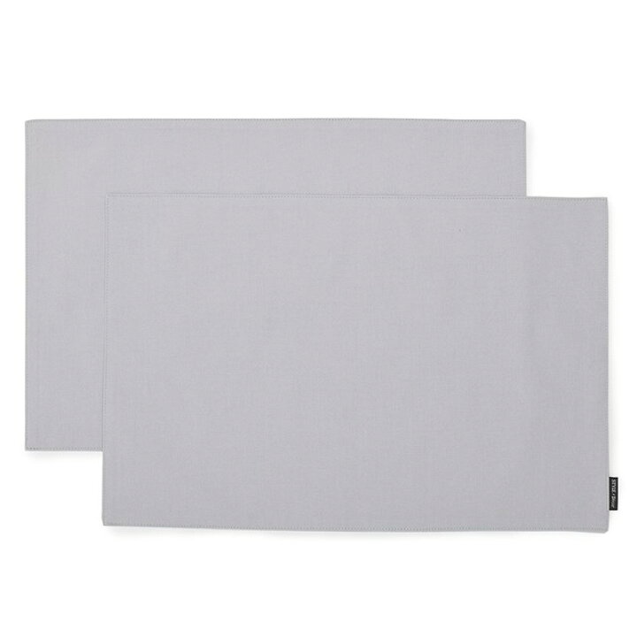 ランチョンマット 2枚セット 30cm 45cm フロストグレイ ラミネートタイプ 無地オックス 安心の定価販売 30cm 45cm