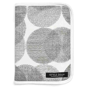 【ゆうパケット配送】 マルチケース 母子手帳ケース ファスナータイプ マルチケース ラウンドリズム ドット グレー シンプル マルチケース 母子手帳ケース カバー ブランド ファスナー 二