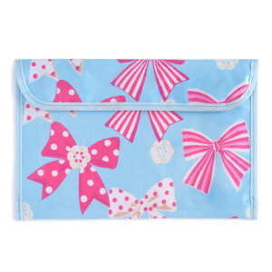 連絡袋 B5サイズ アクアに揺れる大きなリボンコレクション 子供用 連絡帳 袋 連絡帳入れ 小学生 小学校 かわいい B5 小学校