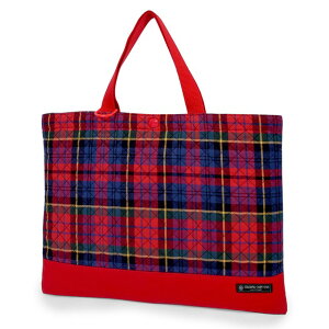 レッスンバッグ キルティング ループ付き タータンチェック レッド 子供用 手提げバッグ お稽古バッグ 絵本袋 通学 入園グッズ 子供 ピアノ おけいこバッグ 小学生 入学 おしゃれ かわいい