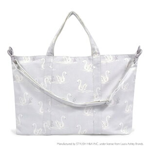 LAURA ASHLEY レッスンバッグ マチ付き Swans 子供用 手提げバッグ お稽古バッグ 絵本袋 通学 入園グッズ 子供 ピアノ レッスンバック ショルダー 肩掛け 小学生 保育園 バッグ 入学 おしゃれ かわ