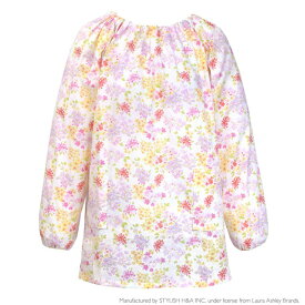 【10%OFFクーポン&Wプレゼント】LAURA ASHLEY スモック(140-160cm) Amelie 子供用 長袖スモック 幼稚園 エプロン 小学生 用 子供 用 書道 高学年 美術 おしゃれ スモック 小学校