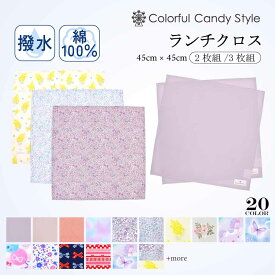 【15日限定OFF＆特典付き】ランチクロス 給食ナフキン 2枚セット スタンダード ナフキン ランチョンマット 女の子 小学校 給食 お弁当包み テーブル クロス ランチ マット おしゃれ かわいい スクール 小学校 カラフルキャンディスタイル