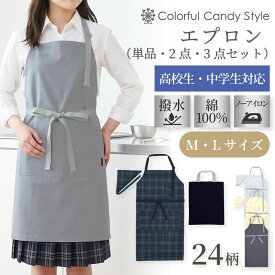 高校生 エプロン 中学生 スクールエプロン 調理実習 家庭科 部活 150 160 170 180 三角巾 手提げバッグ エプロン 高校生 中学生 エプロン エプロン 調理実習 エプロン 家庭科