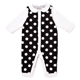 カバーオール・ロンパース polka dot large(black) (赤ちゃん ベビー 新生児 出産祝い ギフト 女の子) 小学校