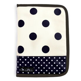 【10%OFFクーポン＆Wプレゼント】マルチケース/母子手帳ケース(ファスナータイプ) polka dot large(twill・white)【母子手帳カバー 母子手帳入れ】(赤ちゃん ベビー 出産祝い男の子 女の子) 小学校