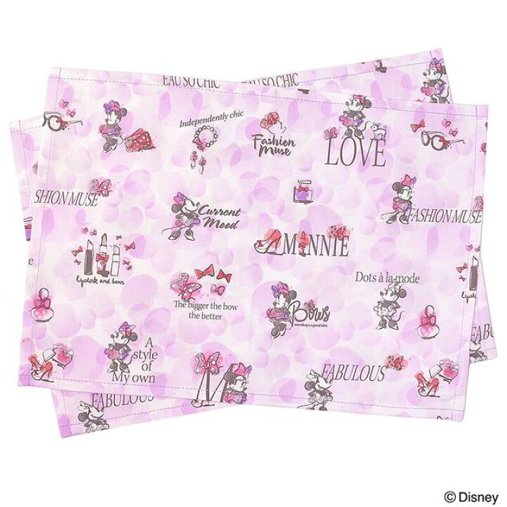 楽天市場 ディズニー ランチョンマット 25cm 35cm 2枚セット Minnie Mouse Eau So Chic ミニーマウス 子供用 ナフキン 小学校 幼稚園 給食 ランチクロス テーブル クロス 給食 ランチマット 入園準備 Colorful Candy Style
