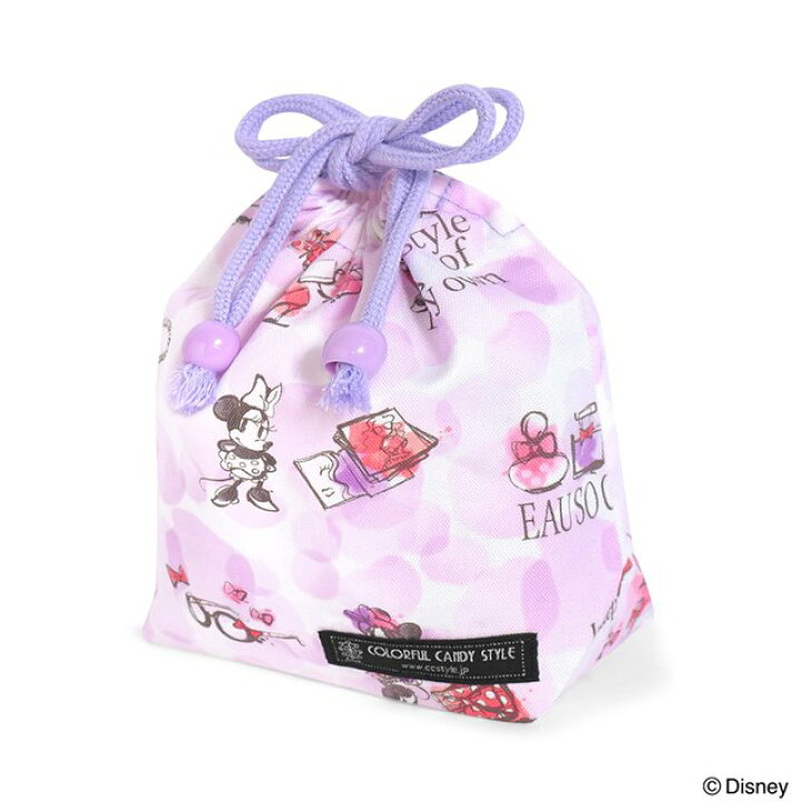 楽天市場 ゆうパケット配送 ディズニー 巾着 小 コップ袋 ネームタグ付き Minnie Mouse Eau So Chic ミニーマウス 子供用 巾着袋 コップ入れ コップ袋 巾着 コップ入れ 巾着袋 小 保育園 コップ 袋 幼稚園 入園準備 Colorful Candy Style