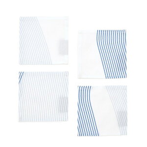 【ゆうパケット配送】 コースター 4枚セット スタンダードタイプ 綿100% ウォーターフロー ブルー マリン 北欧 おしゃれ 布 キッチン雑貨 プレゼント デザイン シンプル 雑貨 キッチングッズ