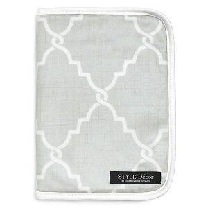 【ゆうパケット配送】 マルチケース 母子手帳ケース ファスナータイプ マルチケース モロッコパターン グレー シンプル シック マルチケース 母子手帳ケース カバー ブランド ファスナー