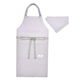 子どもエプロン 130〜160cm くすみ無地 くすみラベンダー くすみカラー 子供用 子供 こども エプロン 三角巾 セット ゴム キッズエプロン 幼児 小学生 おしゃれ 女の子 小学校