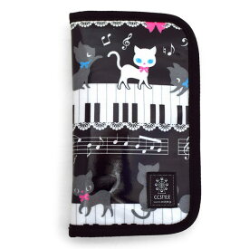 彫刻刀ケース(ケースのみ) ピアノの上で踊る黒猫ワルツ(ブラック) 子供用 ケースのみ 小学生 彫刻刀セット こども 子供用彫刻刀 小学校