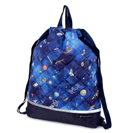 ナップサック キルティング マチ付き 撥水 ノーアイロン リフレクター 未来の惑星探査と宇宙船 子供用 巾着 体操着入れ 子供 キッズ お着替え袋 ランドセルの上から 体操服入れ 体操服袋 小学生 小学校