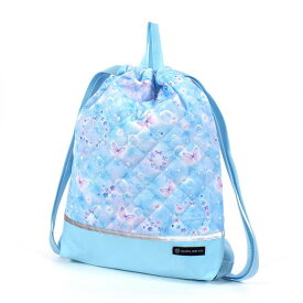 ナップサック キルティング マチ付き 撥水 ノーアイロン リフレクター ムーンライトバタフライ 子供用 巾着 体操着入れ 子供 キッズ お着替え袋 ランドセルの上から 体操服入れ 体操服袋 小学生 小学校