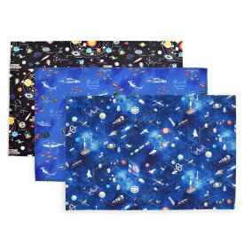ランチョンマット 40cm×60cm 柄違い 3枚セット 惑星 海洋 宇宙セット 子供用 ナフキン 小学校 幼稚園 給食 ランチクロス テーブル クロス 給食 ランチマット 入園準備 小学生 小学校