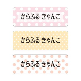 【10%OFFクーポン＆Wプレゼント】お名前シール (スタンダード アイロンタイプ 148ピース)水玉・パステル 子供用 入園準備 入学準備 名前 ラベル シール 幼児 子供 ネームラベル 小学校