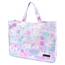 【15日限定 10％OFF】プールバッグ スクエアタイプ 撥水 軽量タイプ ユニコーンファンタジー 子供用 キッズ スクエア おしゃれ ラミネートバッグ 防水 レッスンバッグ 水泳バッグ 手提げ 撥水 小学生 幼稚園 子供 キッズ ビニールバッグ 小学校