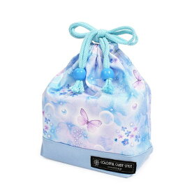 【ゆうパケット配送】 巾着 小 コップ袋 ネームタグ付き 撥水ノーアイロン ムーンライトバタフライ 子供用 巾着袋 コップ入れ コップ袋 巾着 コップ入れ 巾着袋 小 保育園 コップ 袋 幼稚園 入園準備 小学校