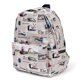 リュックサック チェストベルト付き リフレクター付き 撥水タイプ 新幹線と鉄道ワールド グレー 子供用 キッズ 子供用リュック 通園リュック 遠足リュック バックパック チェストベルト リフレクター 反射 子供 小学生 小学校