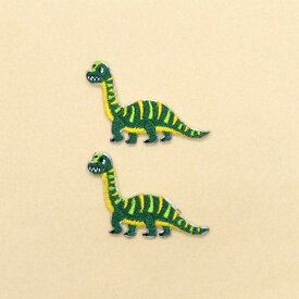 ワッペン ブラキオサウルス (2個セット) 子供用 ワッペン アイロン アップリケ 幼児 子供 かわいい おしゃれ 小学校
