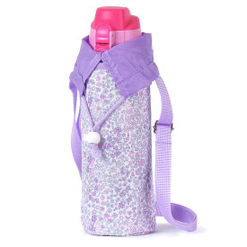 【Xmas割引 15％OFF】水筒カバー ラージタイプ 撥水 軽量 フローラルミスト 子供用 水筒カバー ショルダー 子供 ラージ 水筒 カバー 肩掛け 水筒 ケース ボトルカバー 水筒ケース 800ml 1リットル 小学校