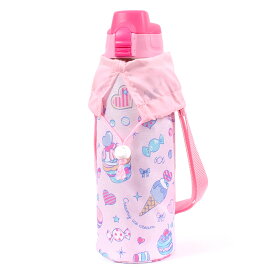 【Xmas割引50％OFF】水筒カバー ラージタイプ 撥水 軽量 ミルキースイーツのキャンディアラモード 子供用 水筒カバー ショルダー 子供 ラージ 水筒 カバー 肩掛け 水筒 ケース ボトルカバー 水筒ケース 800ml 1リットル 小学校