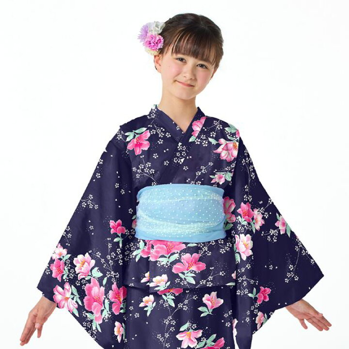 楽天市場】【SALE_17%OFF】【浴衣セット スイートピー 紺】 浴衣 
