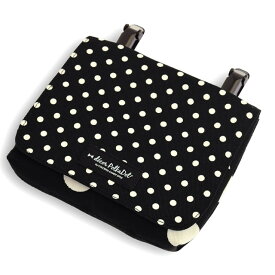 【ゆうパケット配送】decor PolkaDot【ラージ】移動ポケット・付けポケットpolka dot large (twill・black)xpolka dot small (twill・black) 子供用 付けポケット 移動ポケット ポケットポーチ ラージタイプ ハンカチ マスクケース 小学校