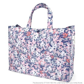 【10%OFFクーポン＆Wプレゼント】LAURA ASHLEY プールバッグ ラミネートバッグ(スクエアタイプ) Floret 子供用 キッズ スクエア おしゃれ ラミネートバッグ 防水 レッスンバッグ 水泳バッグ 手提げ 撥水 小学生 幼稚園 子供 ビニールバッグ 小学校