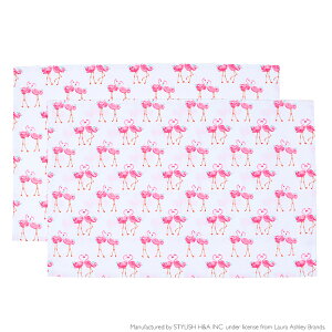 yʊ30%OFFzLAURA ASHLEY `}bg 40cm×60cm 2Zbg Pretty Flamingo qp itL wZ ct H `NX e[u NX H `}bg 唻 [W w w