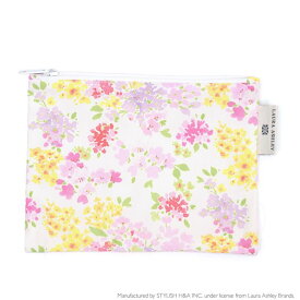 【Xmas割引 10％OFF】【ゆうパケット配送】 LAURA ASHLEY フラットポーチ ポーチ 撥水 軽量 Amelie おしゃれ 小物入れ コスメポーチ マスクポーチ 化粧ポーチ レディース かわいい ギフト jog