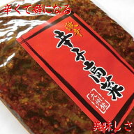 九州発 激辛 辛子高菜 油炒め 500g (メール便送料無料) からし高菜 高菜漬け 高菜油炒め 保存料 着色料 …