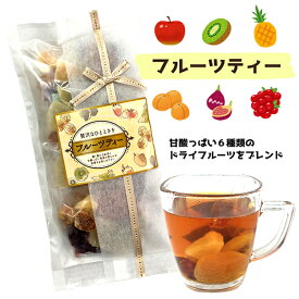 フルーツティー 4包入 (メール便送料無料) ドライフルーツ フルーツティー 紅茶 ティーバッグ 食べる 果肉 イチジク アプリコット クランベリー アップル キウイ パイン ホット アイス リラックス
