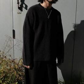 【SALE 30%OFF】Calvin Klein / LS CREWNECK RIB SWEATER BLACK新作 送料無料当店通常価格：46,200円(税込)