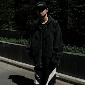 WILLY CHAVARRIA / MOD COAT WASHED BLACK 24SS 送料無料当店通常価格：57,200円(税込)