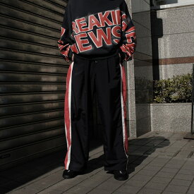 WILLY CHAVARRIA / WINDBREAKER PANTS WILLY DARK NAVY & ROSE RED 送料無料　　当店通常価格：41,800円(税込)