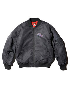 EVISU / EJ, 3M THINSULATE PADDED FIR DAIKOKU BOMBER JACKET LOOSE FIT BLACK