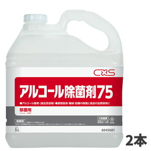 CxS シーバイエス アルコール除菌剤75 5L 2本入 6045681