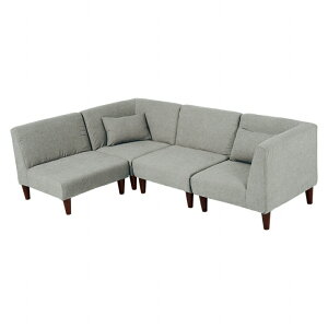 ソファ4点セット ダイニングソファ FLAT-S-4S カウチソファ コーナーソファ 高さ66/53cm 座面高さ33/20cm ソファ チェア 2人掛け 3人掛け ソファセット ダイニングチェア ファブリック ダイニング