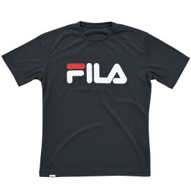 FILA フィラ メンズ スポーツ 半袖ビッグロゴドライTシャツ PEメッシュ 吸水速乾　UVカット