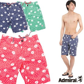 Admiral モノフラワー総柄 サーフパンツ メンズ水着