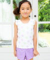 Sandiaサンディア子供水着女の子あじさいセパレートキャップ付き【ベビー水着キッズ水着水着UVカット】【メール便送料無料】